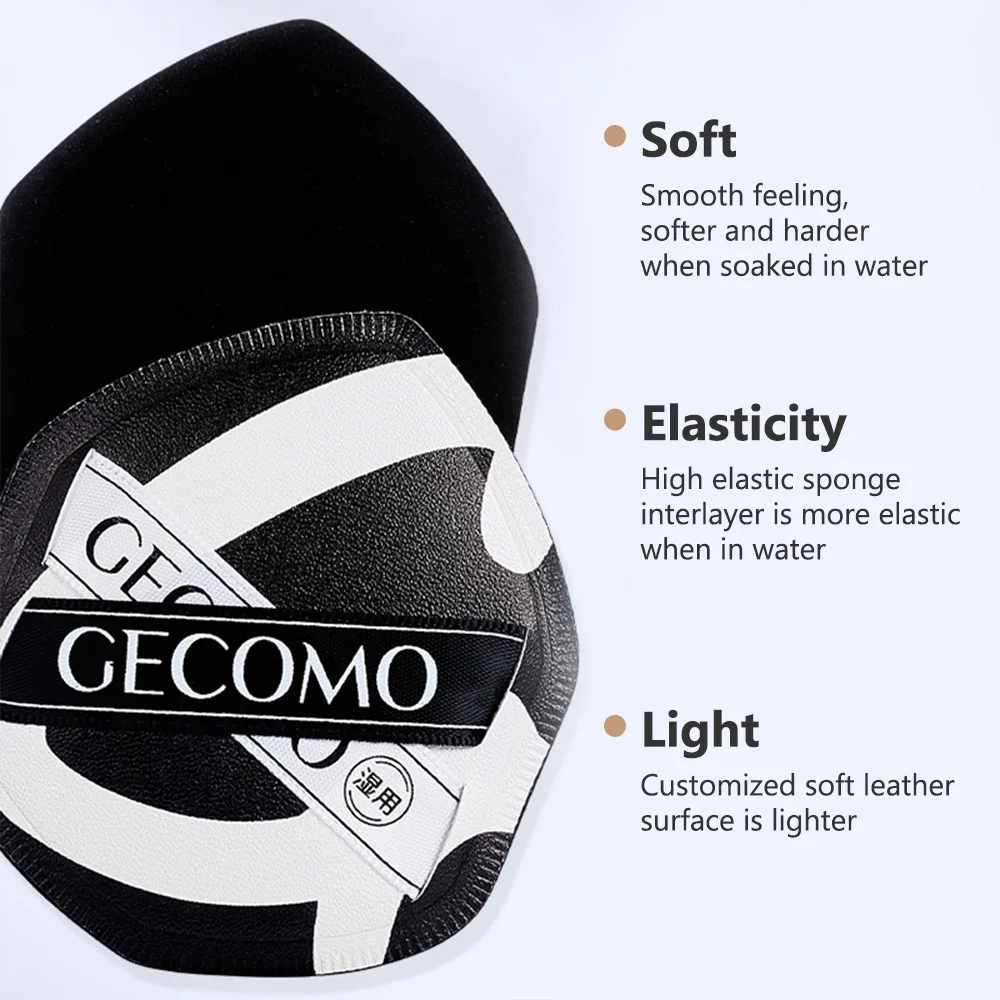 GECOMO Conjunto de 2 peças de sopro de pó com caixa de armazenamento, esponja macia de dupla utilização seca e molhada para maquiagem de base líquida