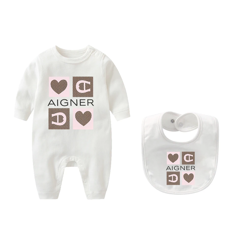 بذلة شعبية لحديثي الولادة في الخريف، تصميم جديد رائج البيع، وشاح ناعم، وشاح، قبعة، بذلة للأطفال بأكمام طويلة