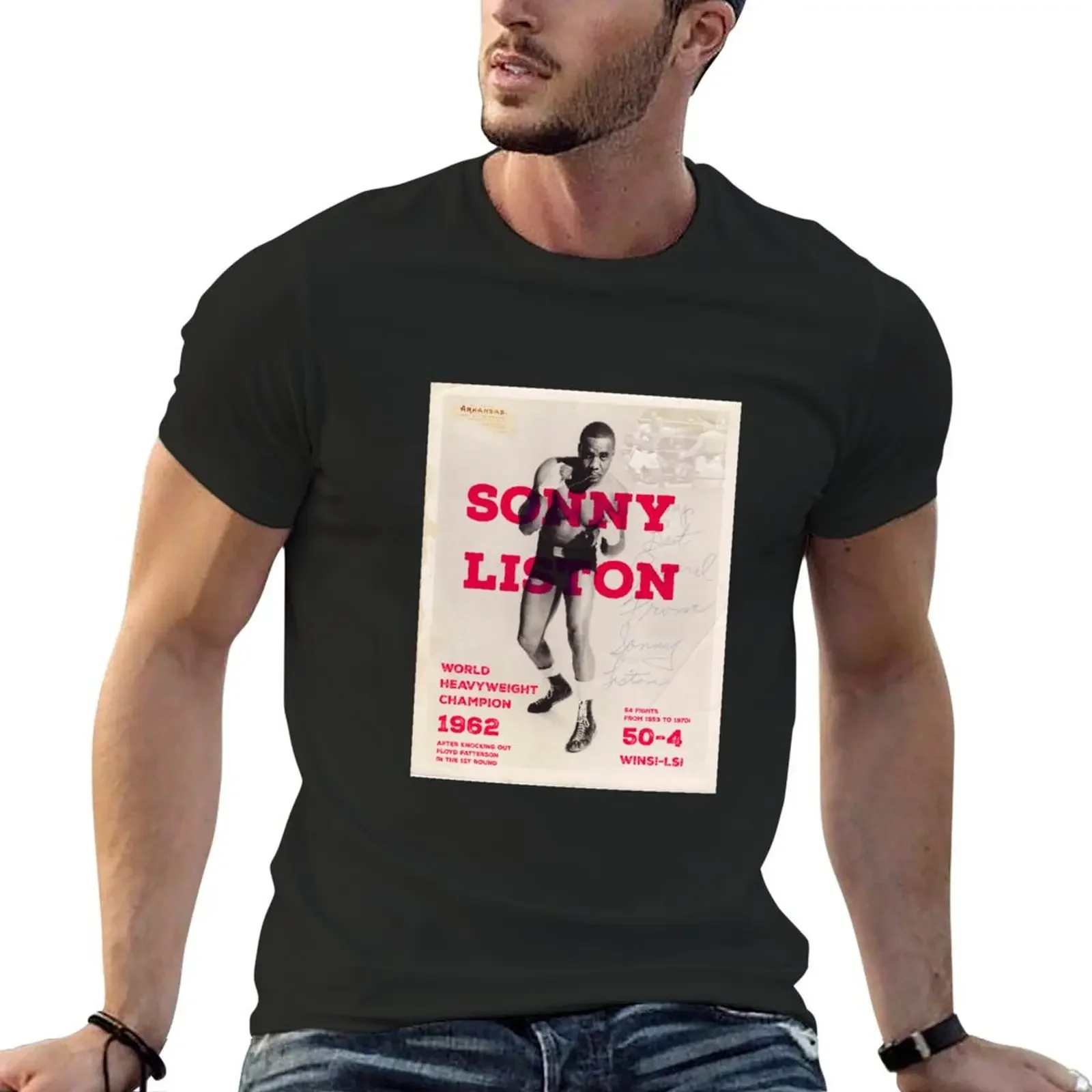 Sonny Liston T-Shirt anime tshirt sports fans cute tops men clothings