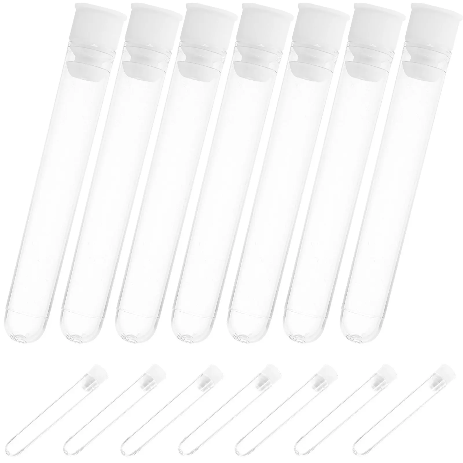 

100 шт. прозрачных пластиковых пробирок с завинчивающимися крышками, жесткий корпус, легко моются, для научных лабораторий, путешествий, образцов, лосьонов, гелей