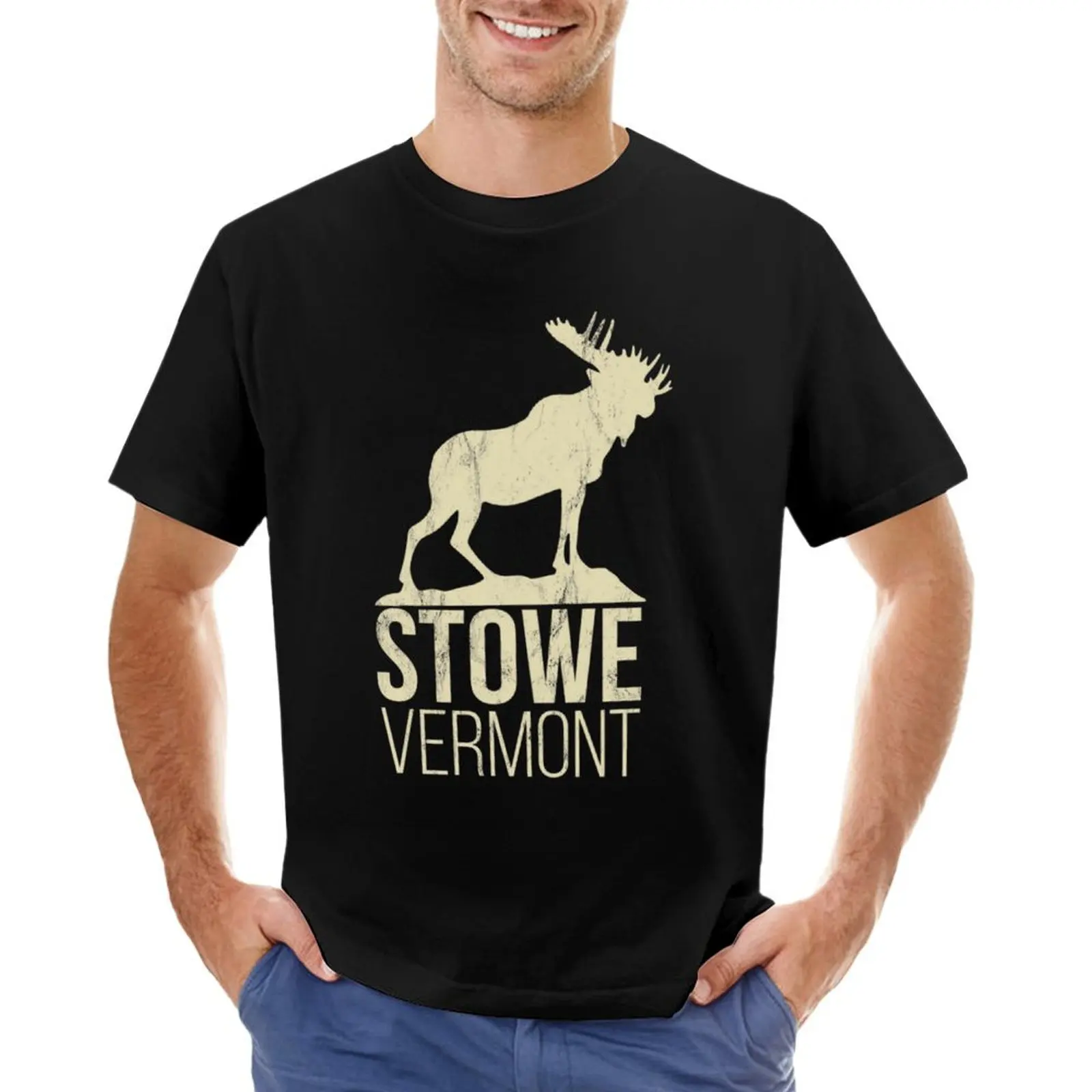 Stowe Vermont - Moose \t T-shirt cute clothes sports fans customs blacks t shirts for men pack