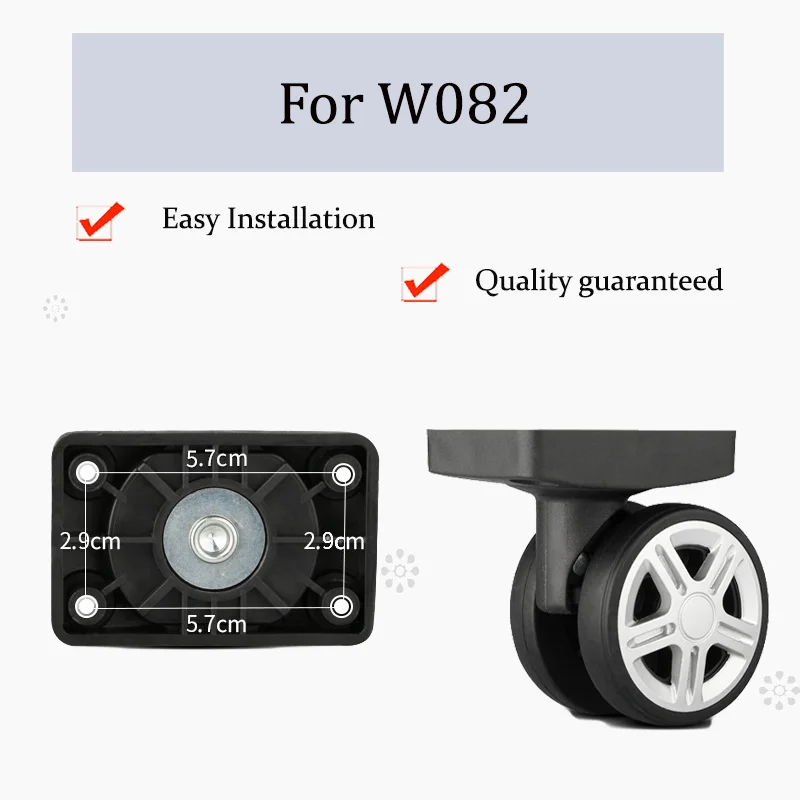 

For W082 Luggage Wheel Replacement Parts - Complete Repair Kit for Damaged Spinner Wheels