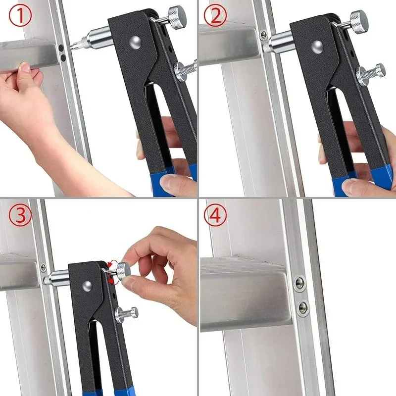 86pcs/set Heavy Duty Blind Rivet Nut Kit Set Riveter Tool Rivet Nut Gun Thread Hand Riveter Rivet Gun Threaded Insert Tool