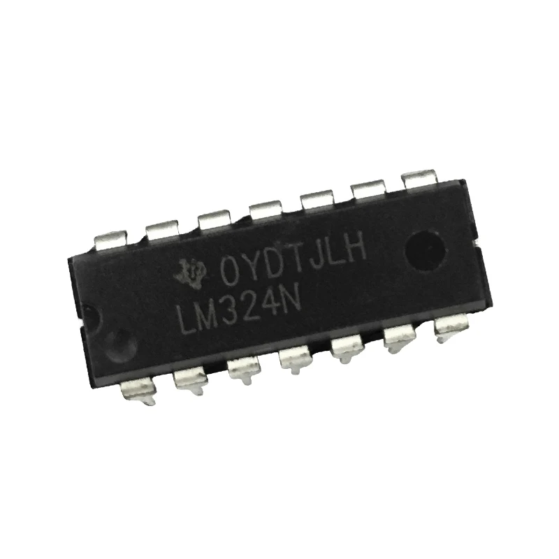 Lm324n IC QUAD Op-Amp, 9000 УФ офсет-Макс, ширина полосы 1 МГц, Pdip14 новая Оригинальная фотография