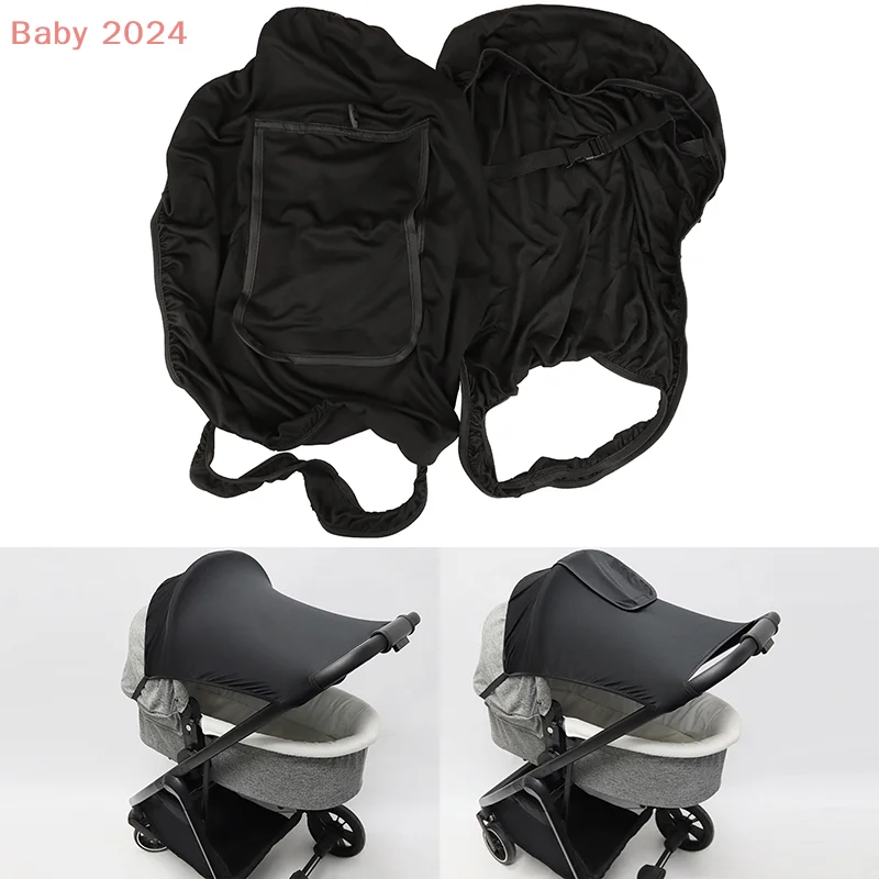 

Sun Blocking Pram Canopy, Pushchair Parasol, Infant Stroller Sunshade, UV Guard Awning