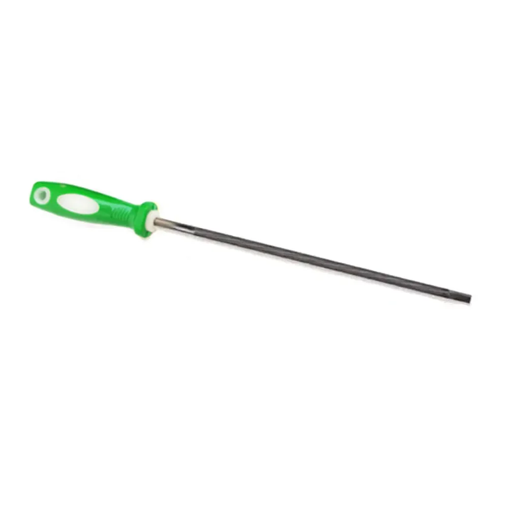 Steel Chainsaw File High Carbon Steel File 5.5mm Diameter Plastic Handle Round File 11.22 Inches Length High Carbon Steel