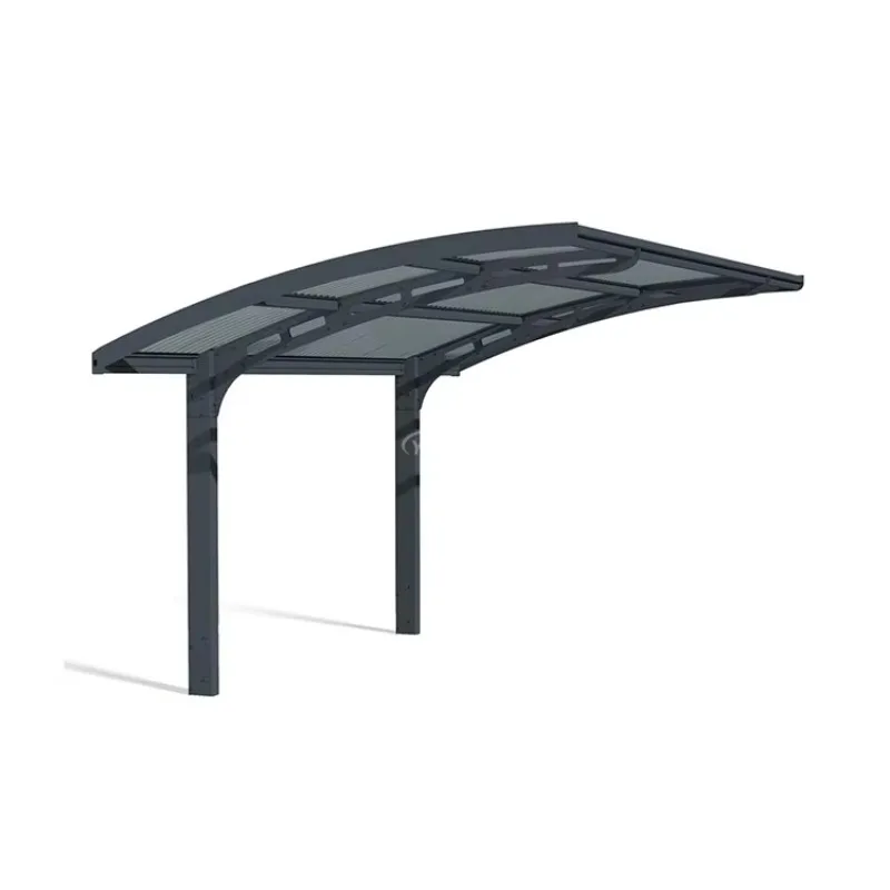 Large Metal Arched Roof Panels Waterproof 3 Car Port Garage Carport with UV Protection and Flame Retardant for Hotel Use