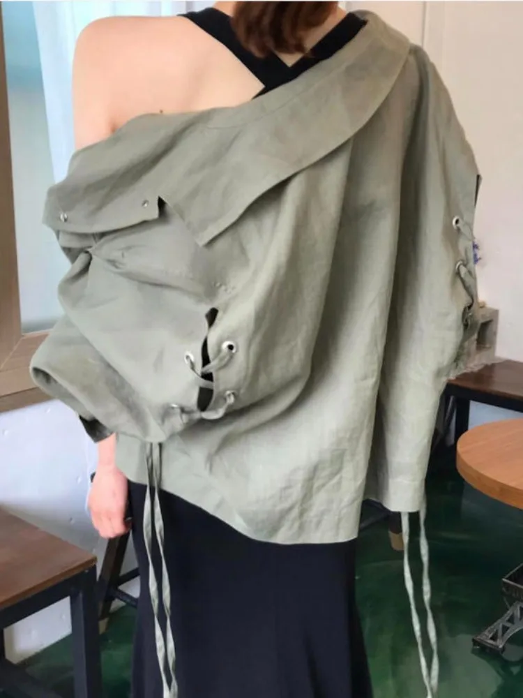 

Женское свободное пальто Lazy irt с завязками по бокам, модный солнцезащитный топ, женская весенне-осенне-зимняя повседневная одежда