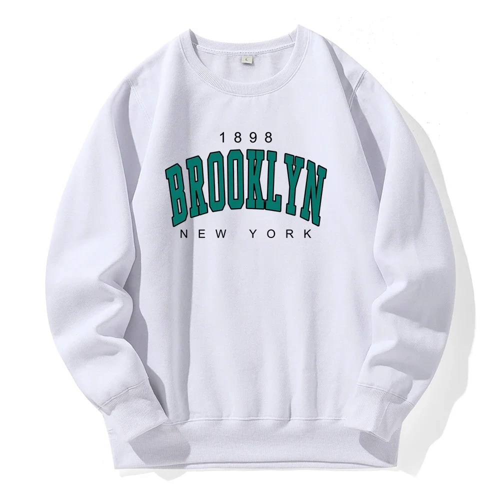 

1898 Brooklyn New York Hoodies Men Spandex Sports Street Hoody Classic Retro All Match Streetwear Casual Fashion Tide New Hooded