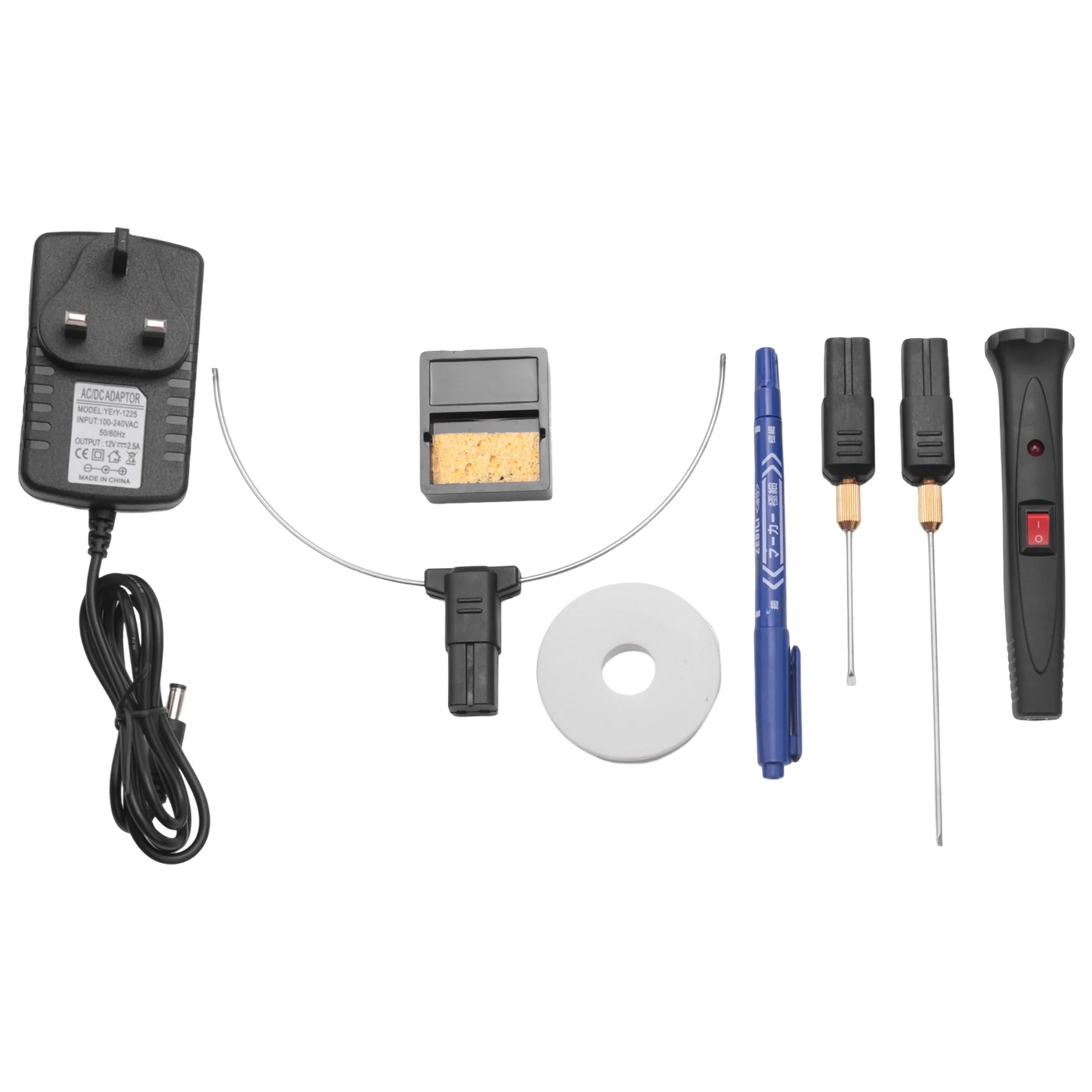 LICE-Hot Wire Foam Cutter,3-In-1 Electric Cutting Tools Kit,100-240V /24W For Carving, DIY Crafts UK Plug
