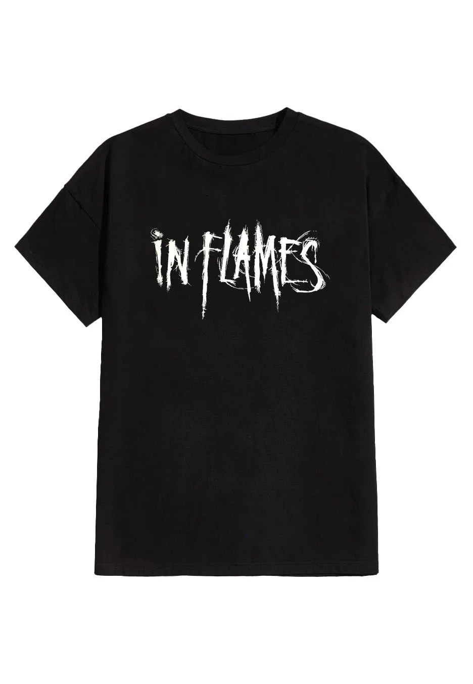 

In Flames - Логотип - Футболка с периферийным узором и принтом, летние хлопковые мужские и женские футболки класса люкс с короткими рукавами