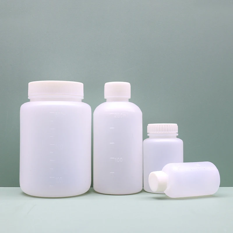 

Plastic reagent bottle 60/250/500/1000ml large mouth small mouth graduated bottle sampling PE reagent bottle