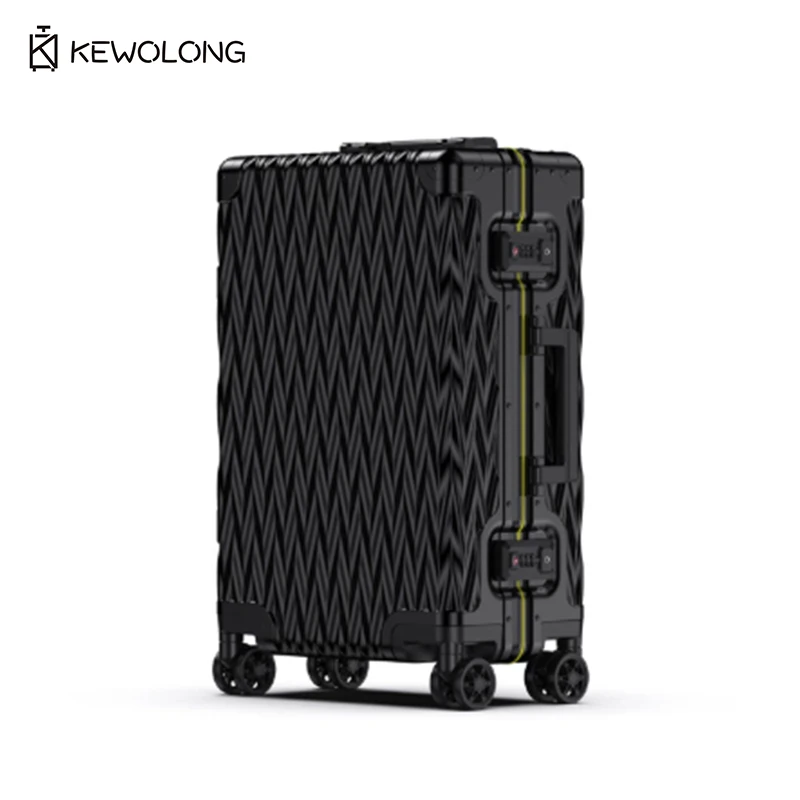 

Чемодан из алюминиево-магниевого сплава, металлический деловой дорожный чемодан с замком TSA и бесшумными колесами, устойчивый к ударам