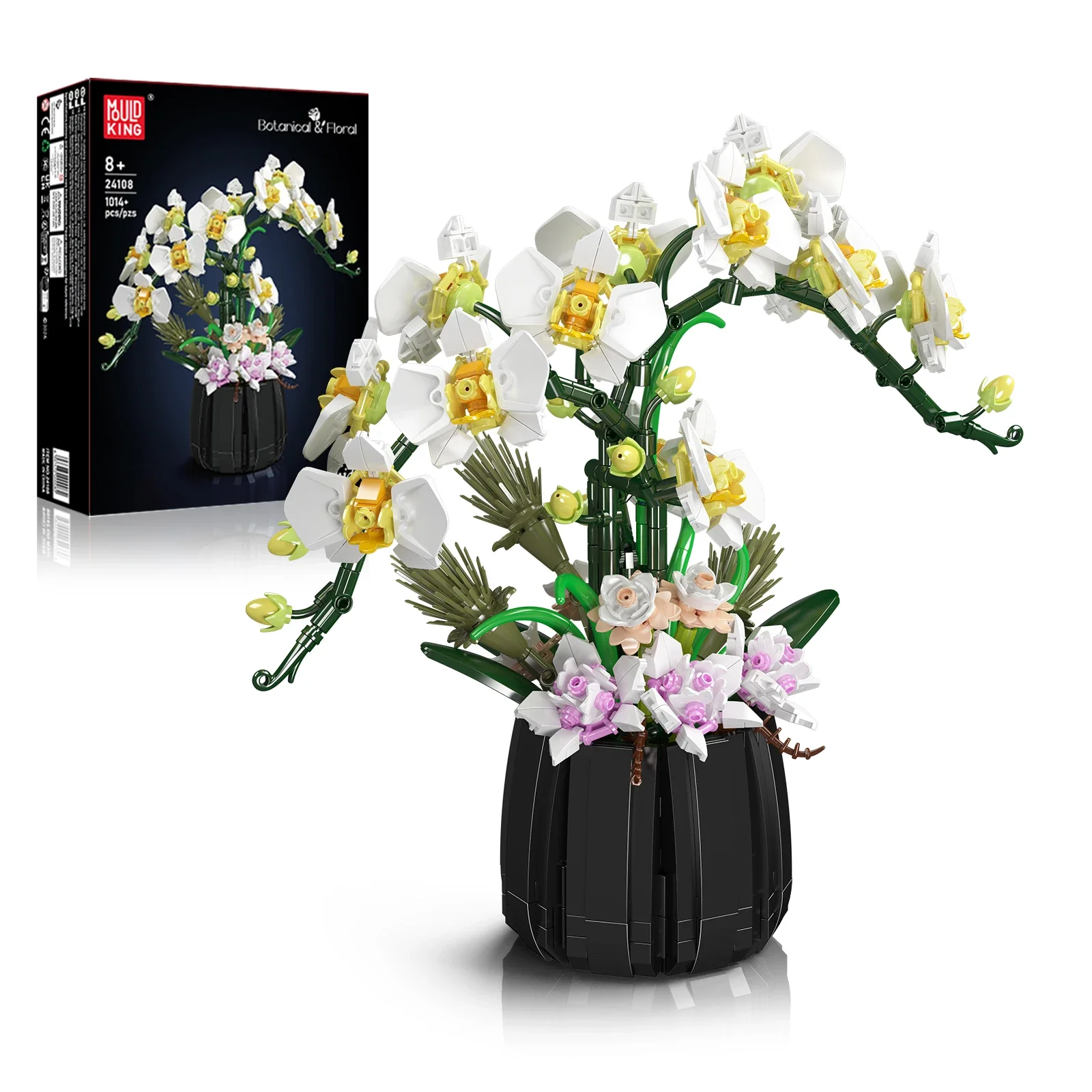 Mould King 1014 pièces Mini blocs de Construction modèle orchidée-bricolage série de plantes florales Construction créative et jouets de Construction briques