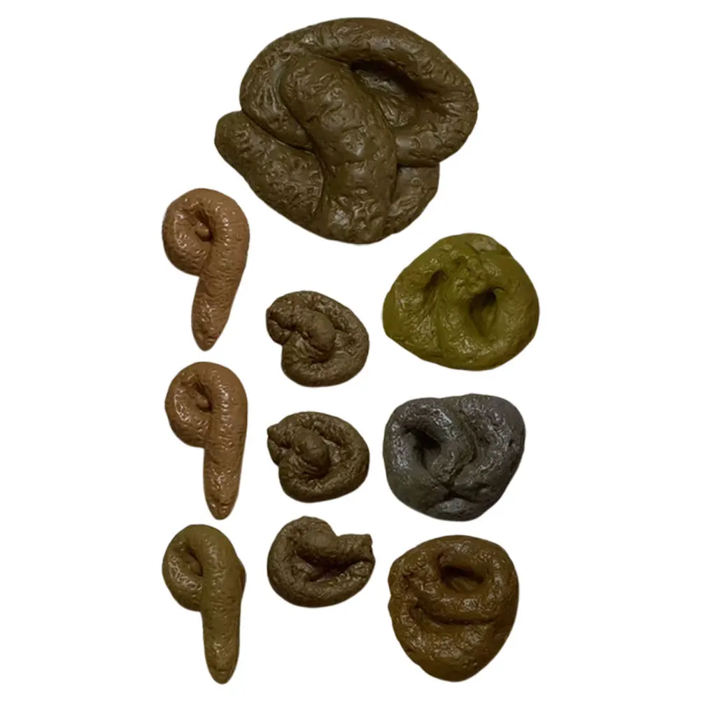 10 pezzi scherzo realistico cacca finta per il primo di aprile scherzo trucco novità bavaglio regalo decorazioni per feste bambini adulti divertenti cacca oggetti di scena