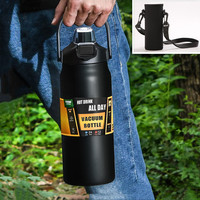 1000ml/1500ml Large Capacity Double Stainless Steel Sport Thermal Flask With Bag Portable Gym Fitness Climbing Thermal Bottle