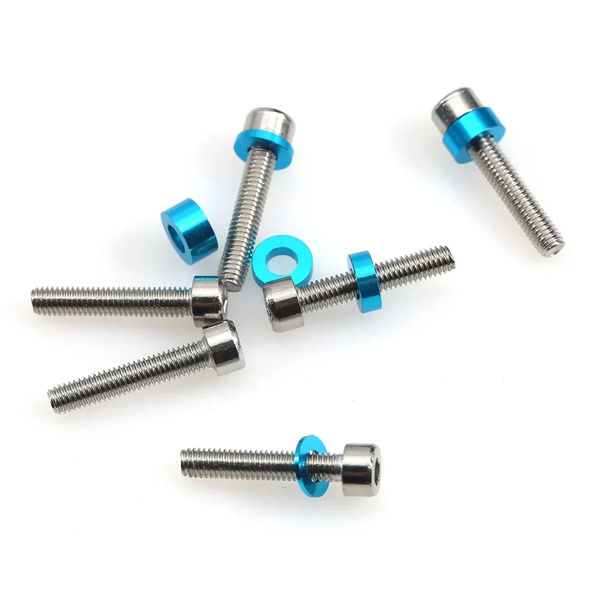 Zestaw 24 szt. podkładek dystansowych M3 do samochodów RC TAMIYA 53539 TT02 TT01 XV01 XV02 - 3mm nylonowe podkładki i elementy dystansowe