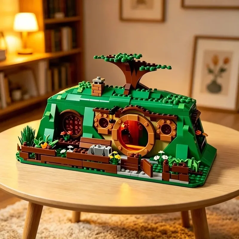 Unexpected Gathering Building Kit 652Pcs 79003 Bilbo Baggins Hobbit House Model Bricks Retro Movie Scene Home Decoration Gift