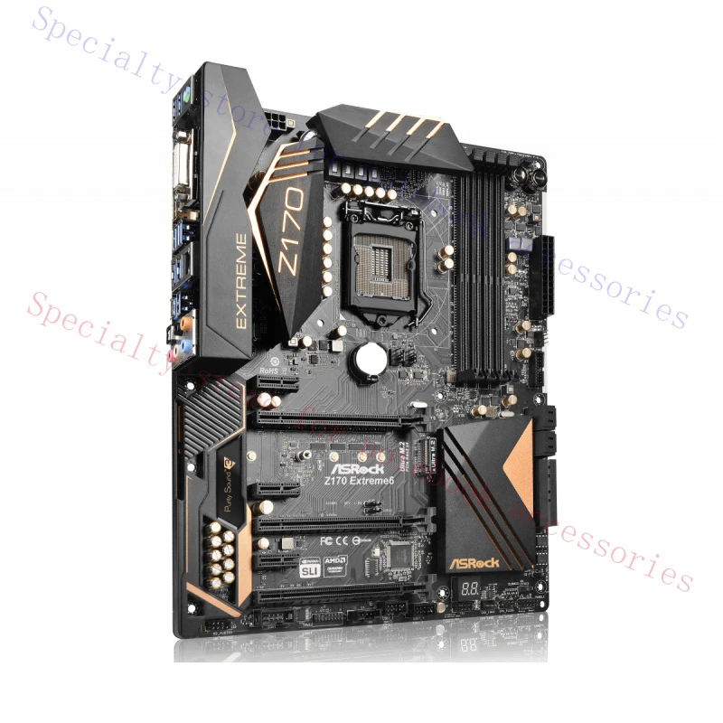 

A+ FOR ASROCK Z170 extreme6 motherboard LGA1151 DDR4 64G DP+DVI+HDMI ATX Tested