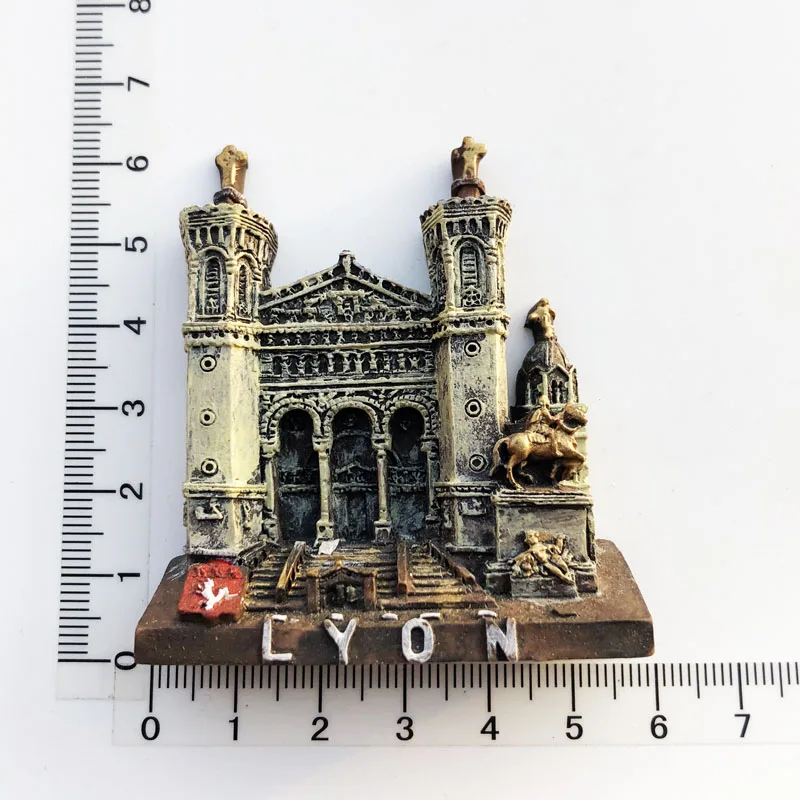 Französisch Lyon Architektur Kühlschrank Magnet Kultur landschaft Nachricht Post Touristen Souvenir Harz Handwerk Dekoration