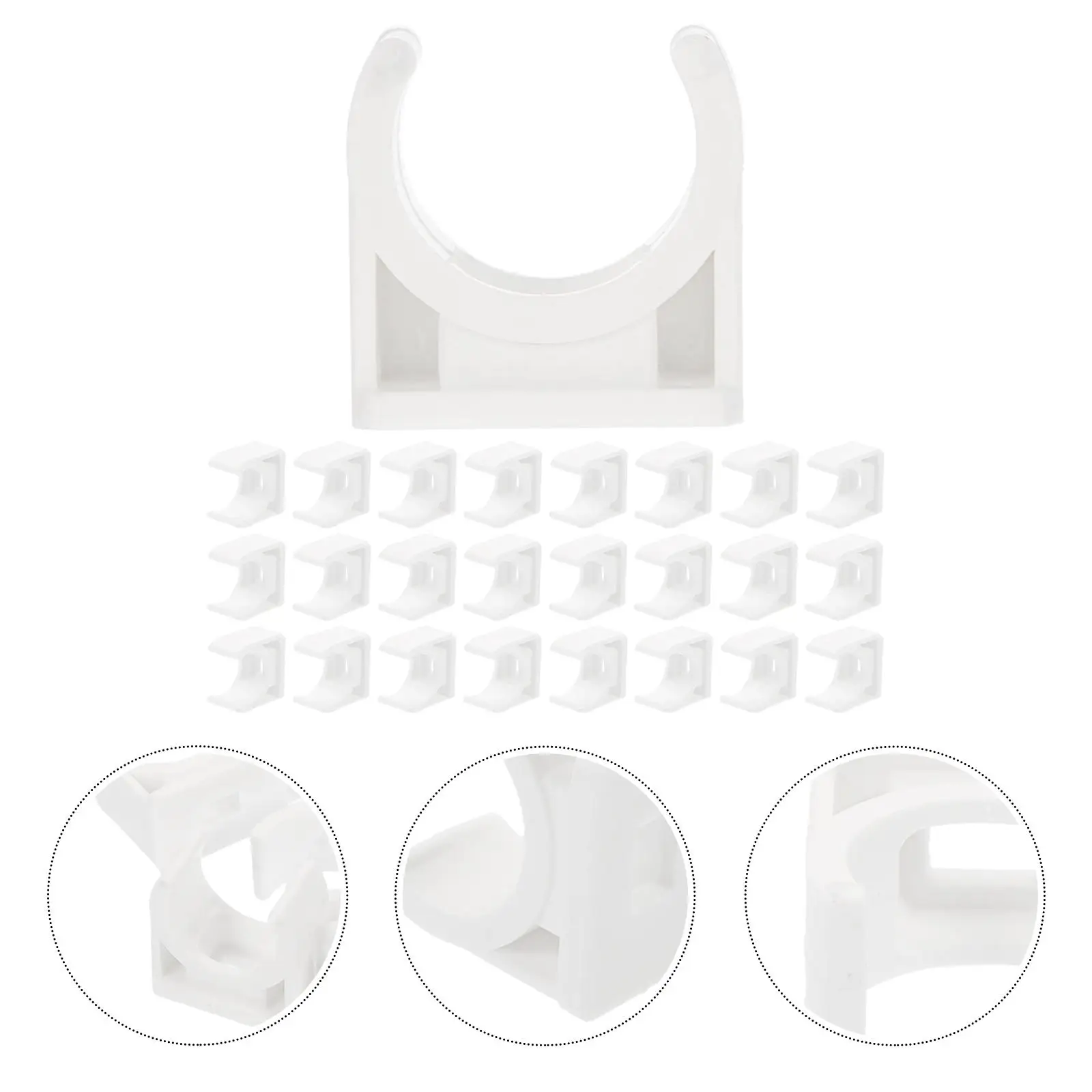 50 Stück Sattelklemme geformt U-Haken Rohrschellen Rohrstütze Reitpferd Halterung