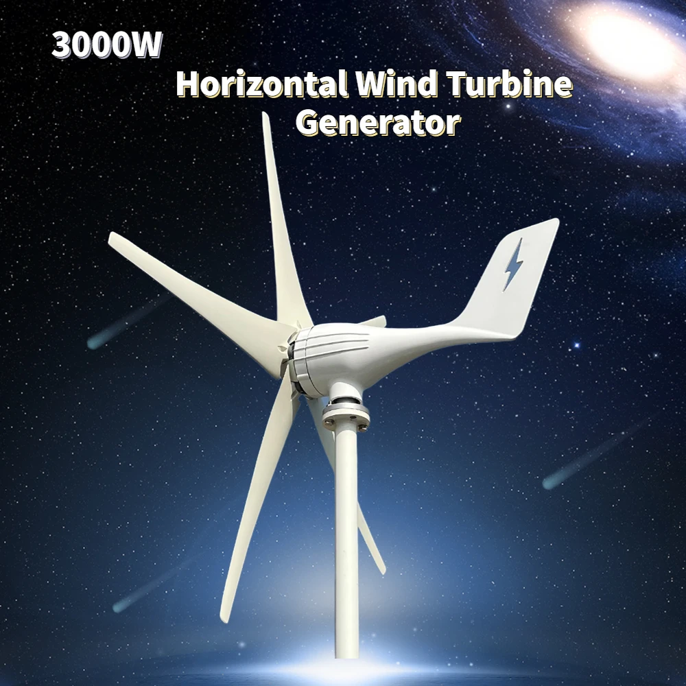 3000w 5 blades Free Energy Wind Energy HIGH Efficient 12v 24v Wind Turbine Generator With Controller