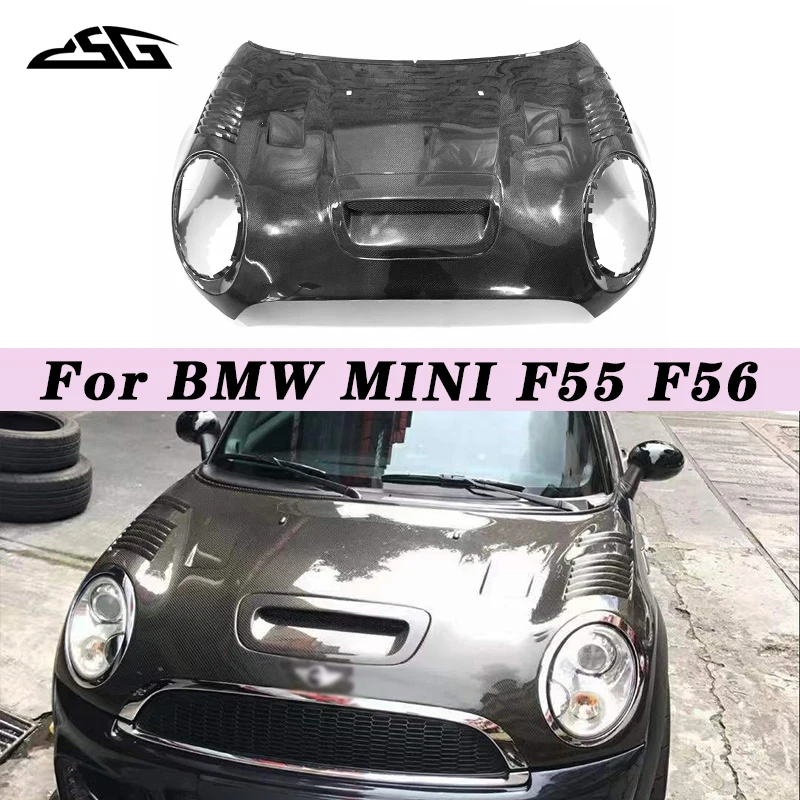 

Carbon Fiber Front Bumper Engine Hood For BMW MINI F55 F56 Air Intake Vent Panel Cover Bonnet Body Kit Car Accessories