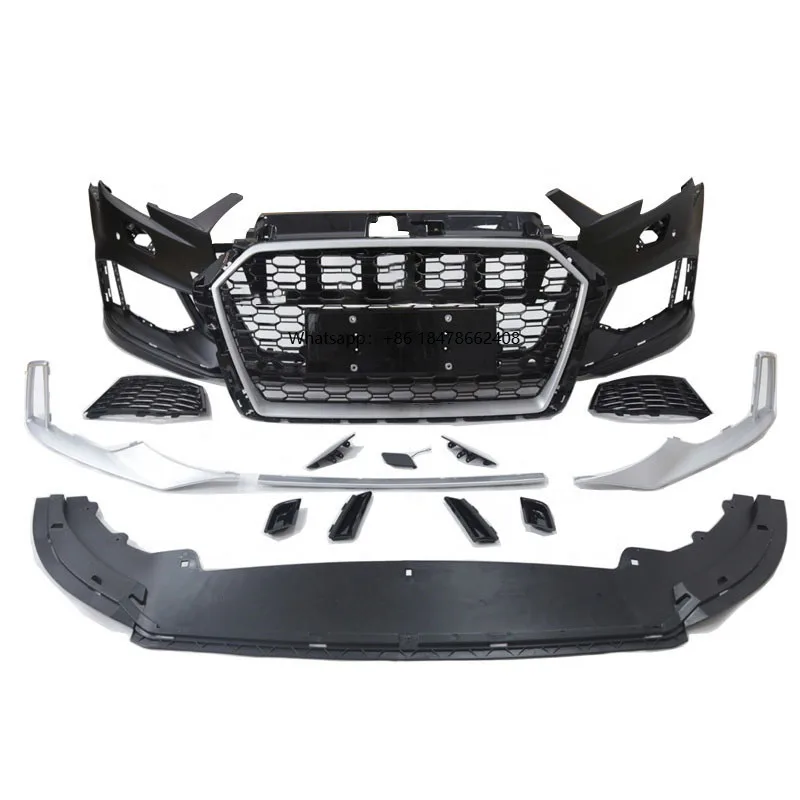 

Car Bodikits RS3 Car Auto Body Kit for A3 S3 8V.5 High Quality Front Bumper with Grill for PP ABS Material 2017 2018 2019