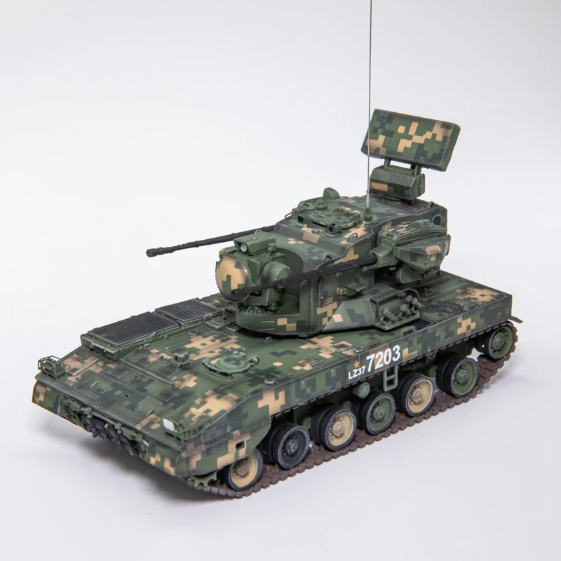 1:72 Scale Diecast Alloy Chinese Double 35 Self Propelled Gun PGZ09 Tank Model Militarized Combat Track Type Classics Adult Gift