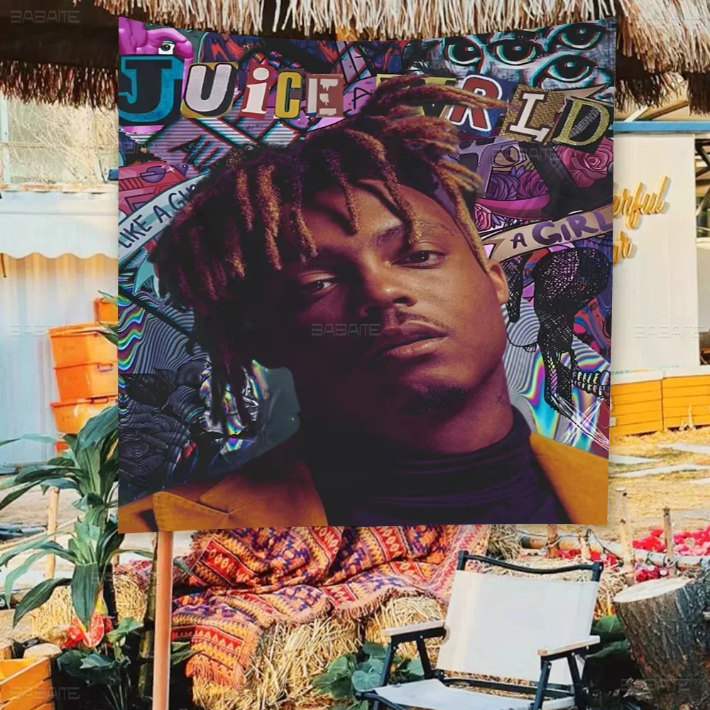 Hip Hop Rapper Juice Wrld Large Size Flags Printing Patterns Interesting Birthday Party Decorations Banner