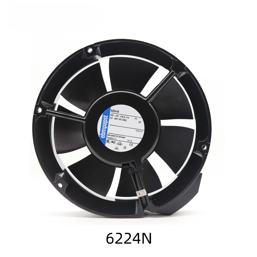 

6224N 24V DC 710mA 18W 172*51mm 410m3/h Ball Bearing Ventilation ABB Inverter Cabinet Axial Cooling Fans