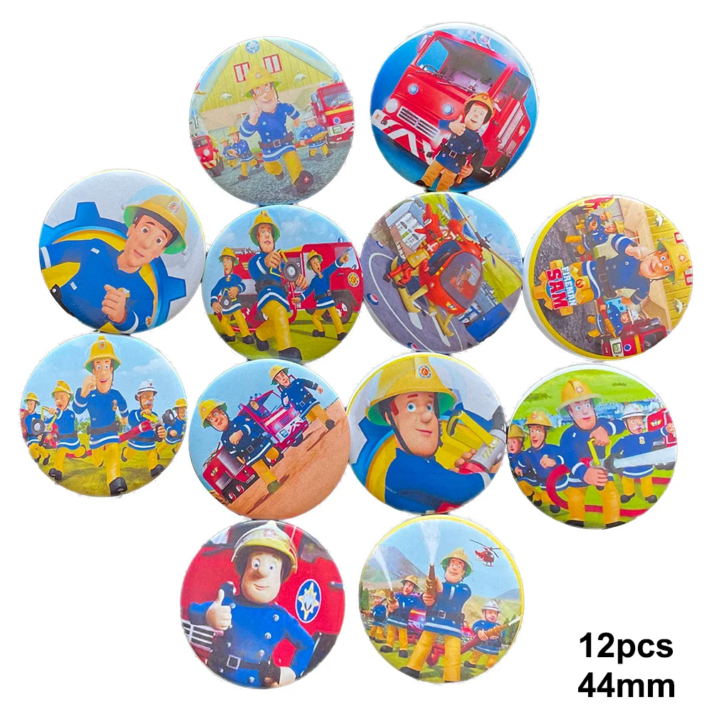 Sam Fireman Party Favors Goodie Bag Firefighter Birthday Gifts Ornaments Kids Fire Truck Keychains Bracelets