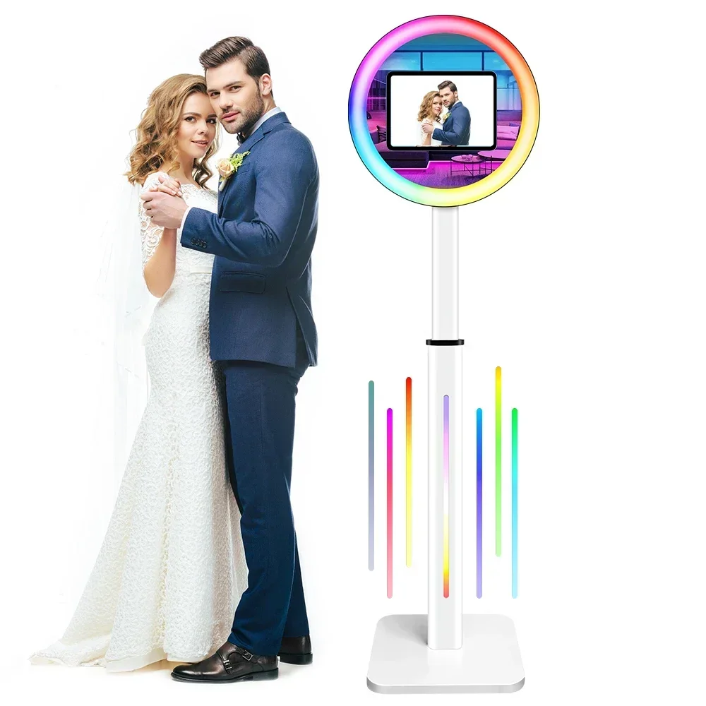 Video camera portable  Rising and falling style photo booth automatic rotating selfie wedding business photobooth