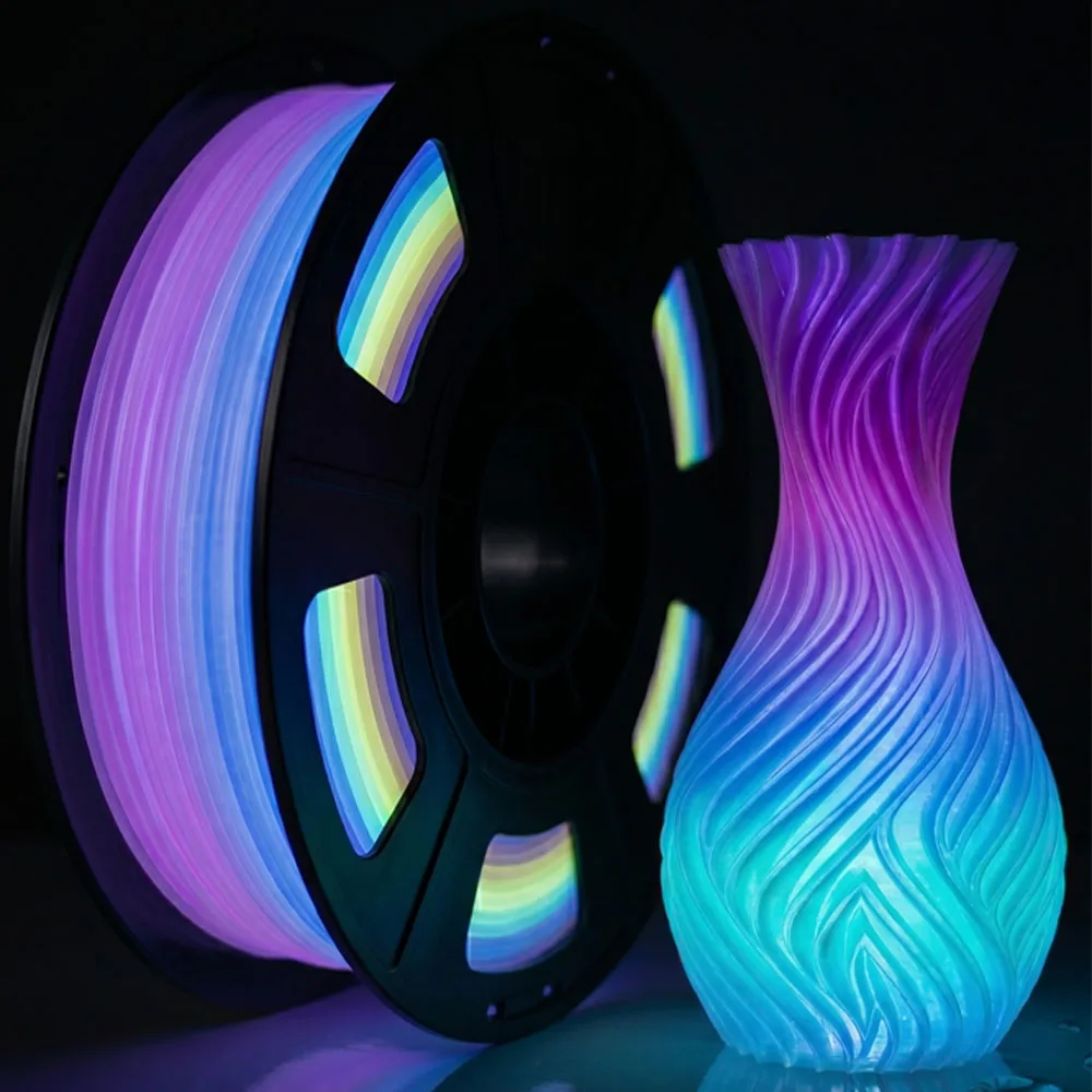 Glow-in-the-Dark PLA Filament 250g Spool, High Precision +/- 0.03mm, Glow in the Dark, for Most FDM Printers
