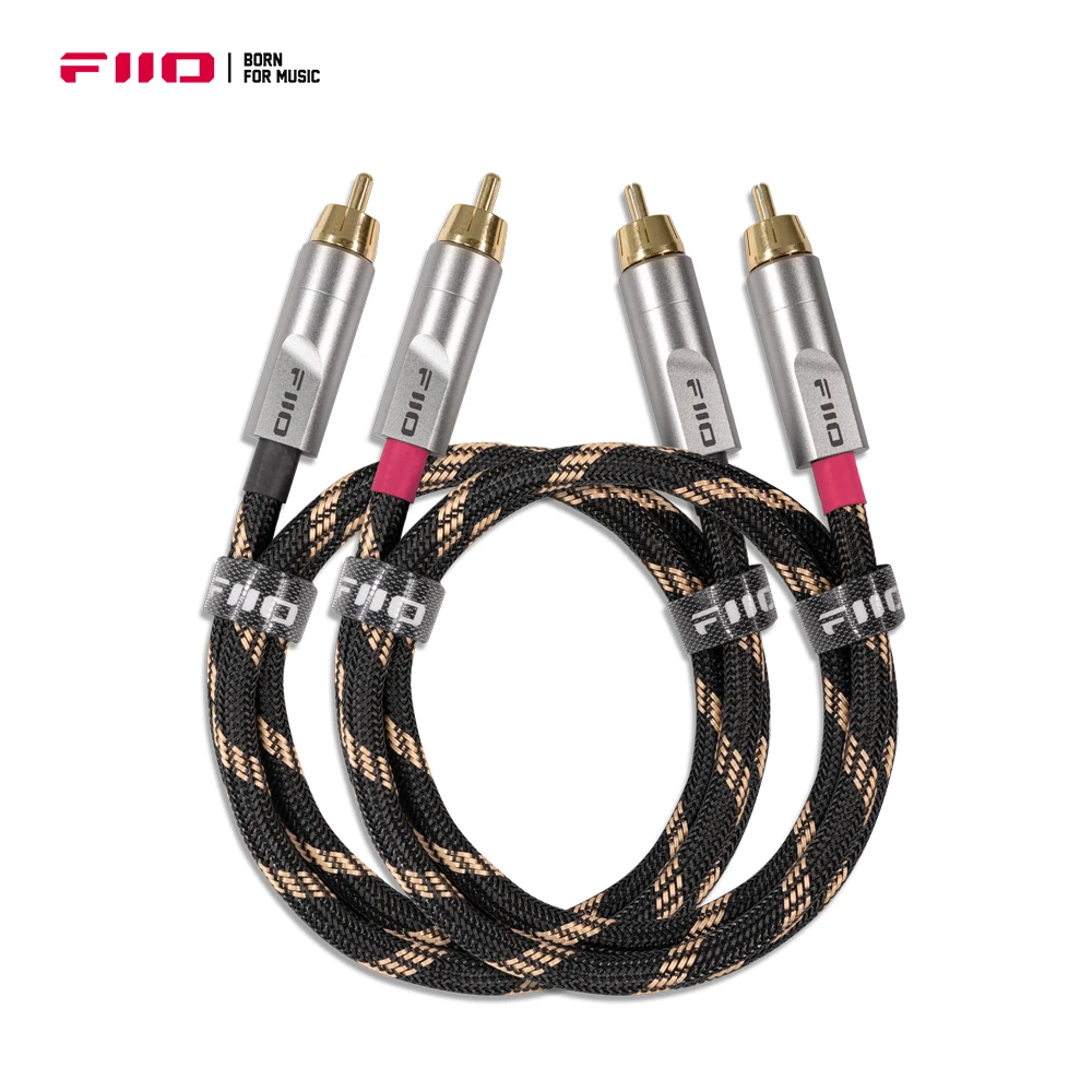 Cavo Audio in rame puro placcato argento 5N analogico doppio RCA FiiO LR-RCA4