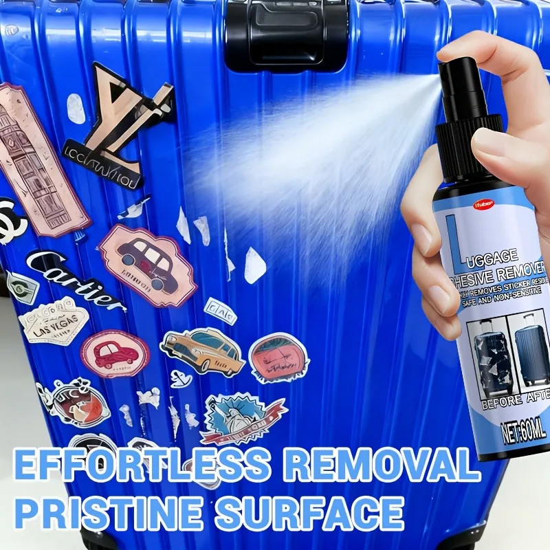 Luggage Tag Residue Remover: Powerful Adhesive Remover – Clears Car Stickers & Labels for Home & Travel Use