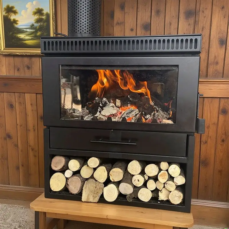Real fire wood fireplace firewood firewood household heating living room rural homestay decorative heating furnace
