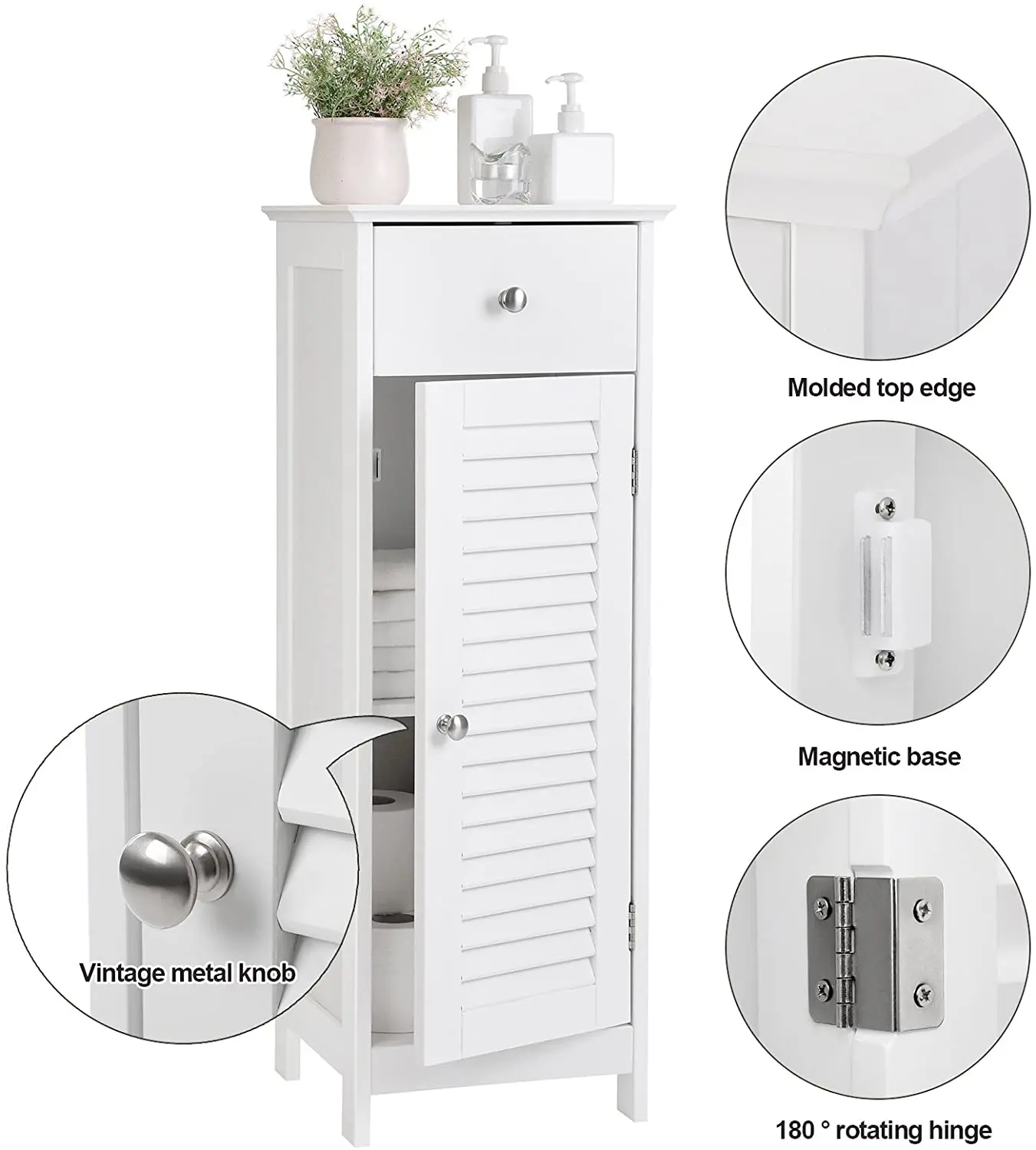 aj-Customized Modern Bathroom Column Cabinet Space Saving White MDF Multifunctional Xin Feng for Apartment Home Storage%