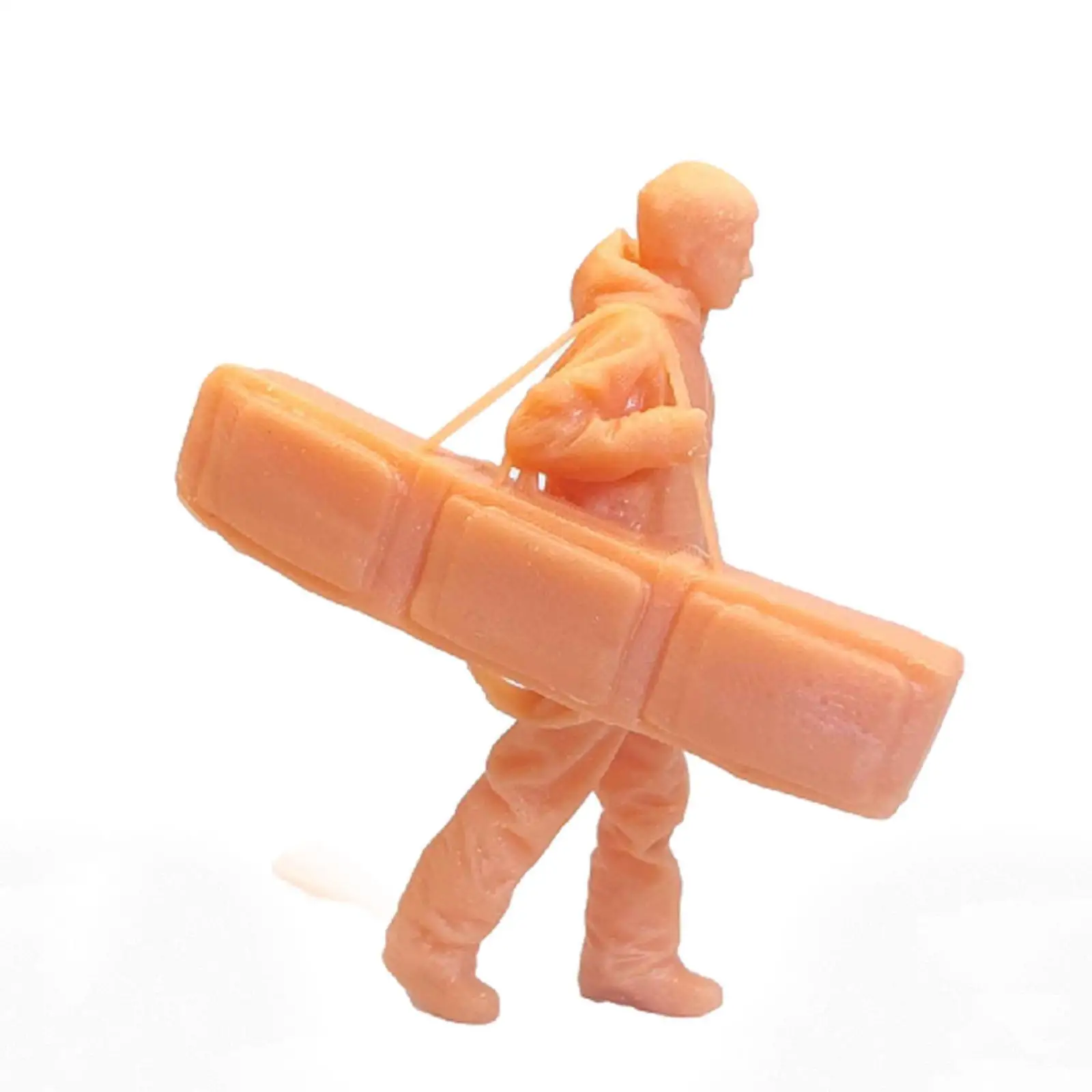 Figuras de esqui modelo de boneca de resina para miniaturas DIY decoração de mesa de jardim 64o