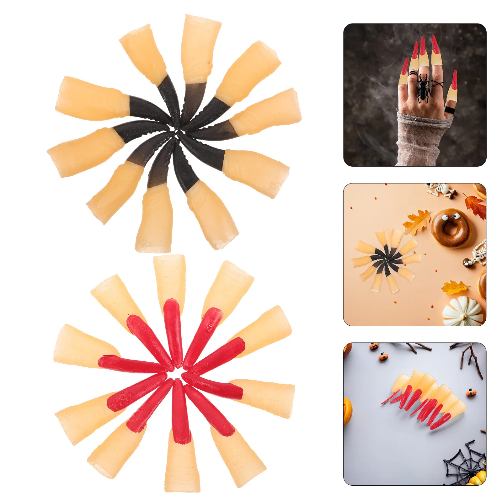

40Pcs Spooky Halloween Fingers: Creepy Simulation Finger Props for Haunted Party Decor, Trick Performances, Vampire Cosplay and