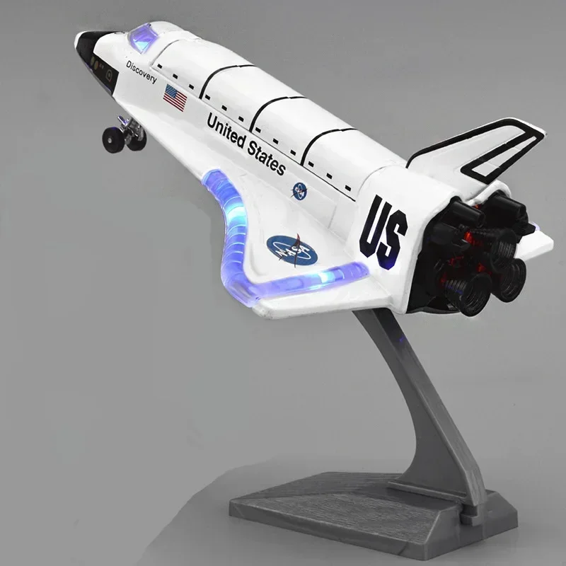 [[Funny] Simulation US Light and Sound Alloy Space Shuttle model spacecraft flight simulator toy aircraft plane decorations gift