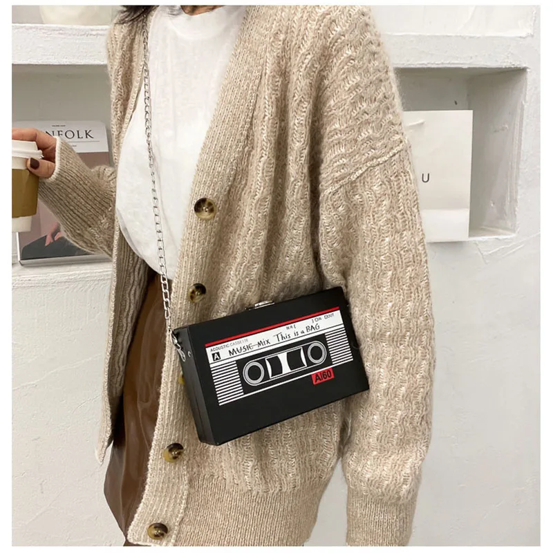 New Fashion Creativity Cute Cartoon Radio Tote Commuter Capacity Shoulder Underarm Lazy Woven Bag