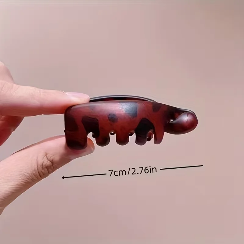 1 Stück/4 Stück, einzelne, rutschfeste Haarspange in Bananenform für Damen – rund, geeignet zum Fixieren von Pferdeschwänzen, Duttfrisuren und lockigen Frisuren. – Detail 3