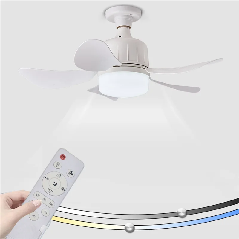 

BHBD-Led Ceiling Fan Light E27 With Remote Control For Dimming, Suitable For Living Room, Study, Household Use, 85-265V