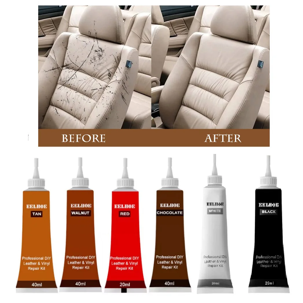 Car Leather Repair Cream Auto Scratch Polishing Repair Tool Paint Remover for Vehicle Seat Home Leather Vinyl Polish Care Fix