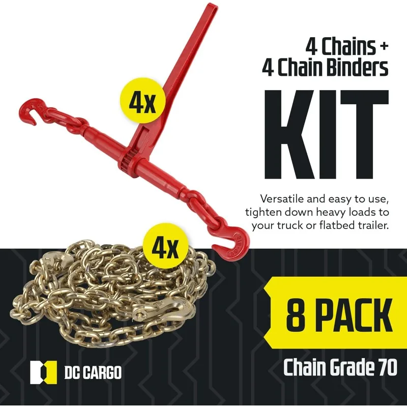 DC Cargo Chain Binder Kit (4Sets) 5/16