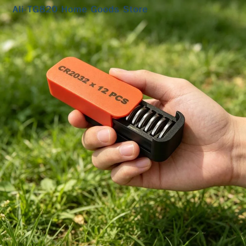 [TG820]Generic CR2032 12 Pcs Button Battery Storage Case 3D Printed Portable Organizer Shockproof Holder For Home Outdoor Travel