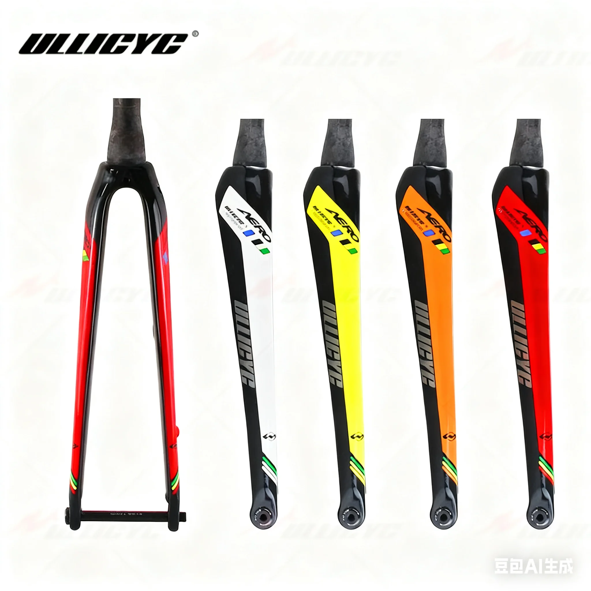 

Ullicyc New 12mm*100mm Thru Axle Disc Brake Fork Road Bike Carbon Fiber Fork Bicycle Fork Round/Tapered Tube Carbon Fiber