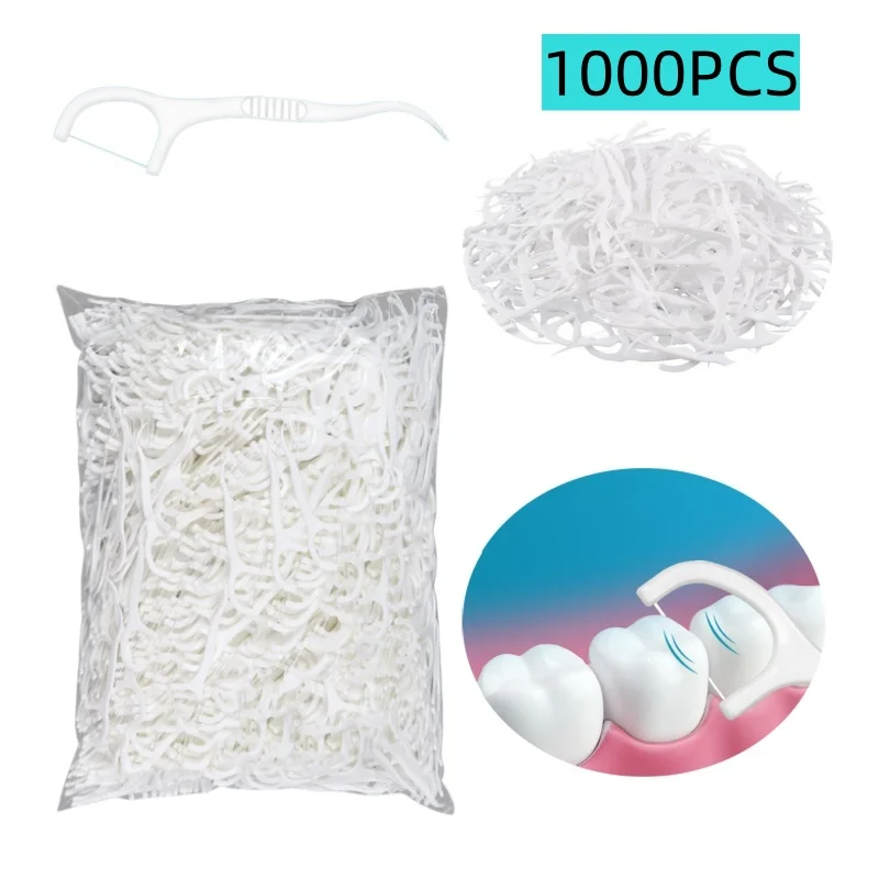 YS00060-1000PCS of floss picks, tooth picks, tooth cleaning interdental brushes, disposable oral hygiene care