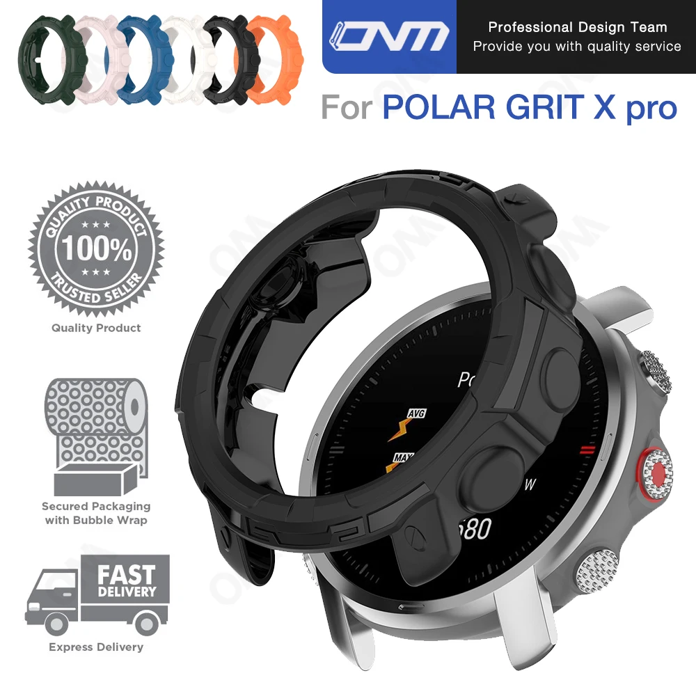 

Protector Case for POLAR GRIT X Pro Shock-Proof Soft Silicone Shell Smart Watch Shatter-Resistant Protective Cover for GRIT X